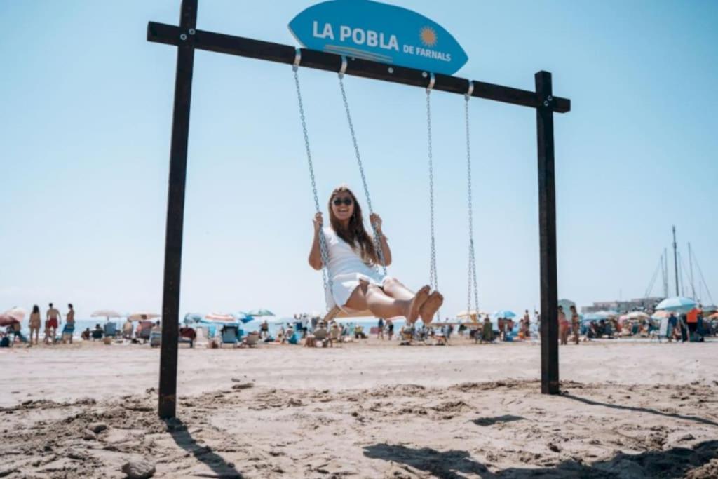 Coqueto Apartamento De Playa Con Piscina Y Terraza فالنسيا المظهر الخارجي الصورة